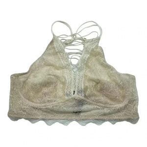 Victoria's Secret lace High Neck Ivory sexy lace Bralette Size Medium